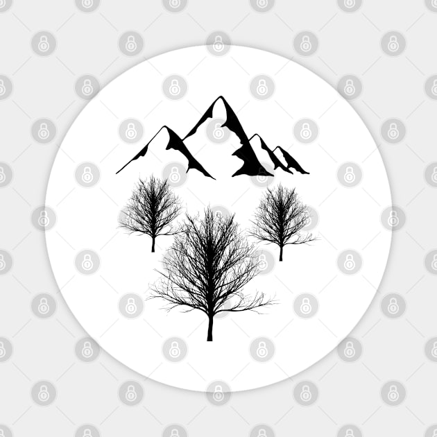 Tree near Mountain Magnet by Kiyiya Designs